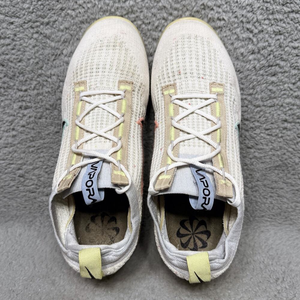 Nike Air VaporMax 2021 Flyknit Mens Size 9 Running Shoes Mismatched Swoosh White - Picture 5 of 9